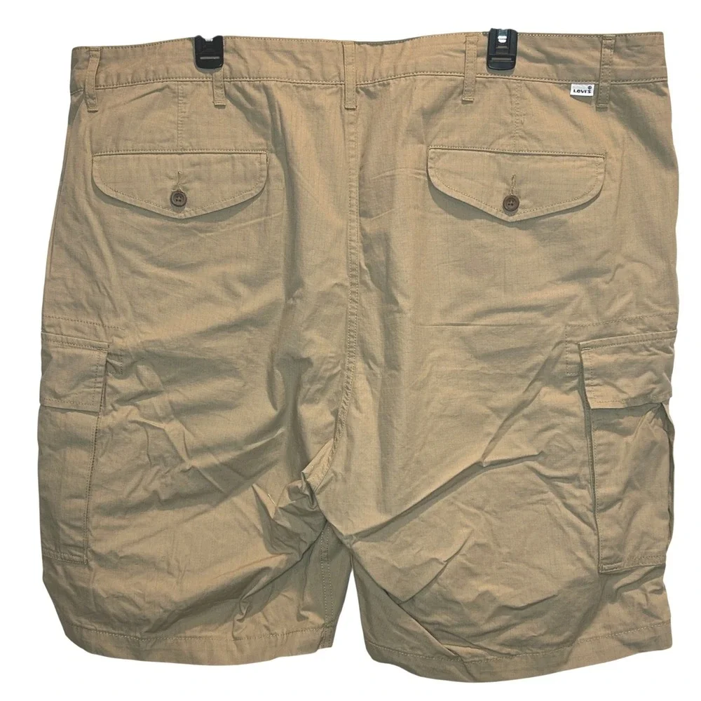 Levi's Carrier Cargo Shorts 44 Mens Tan Loose Fit Ripstop Cotton 23251-0009